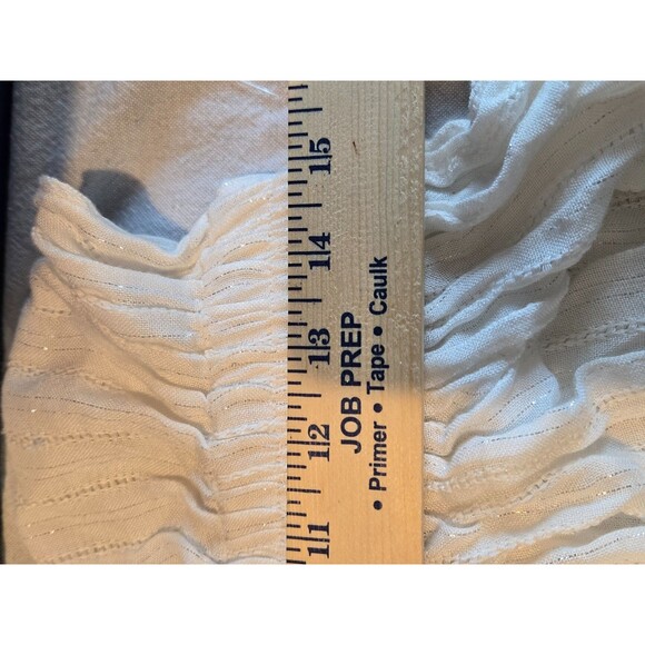 America & Beyond White Sparkle Halter Maxi Dress Lined Boho Resort Wear Size L B - Picture 4 of 8